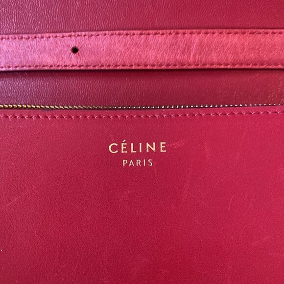 SOLD CÉLINE Calfskin Box Bag | Red | Medium - Picture 9 of 16